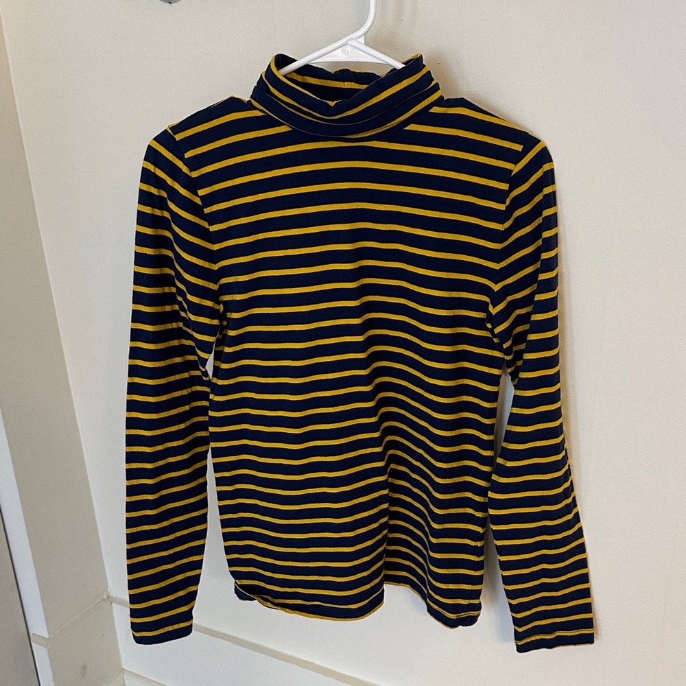 J.Crew Striped Turtleneck Long Sleeve Top